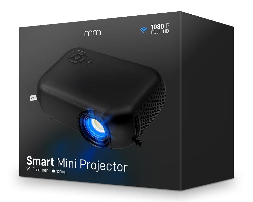 Smart mini projector on the wall WiFi - FULL HD LED data projector