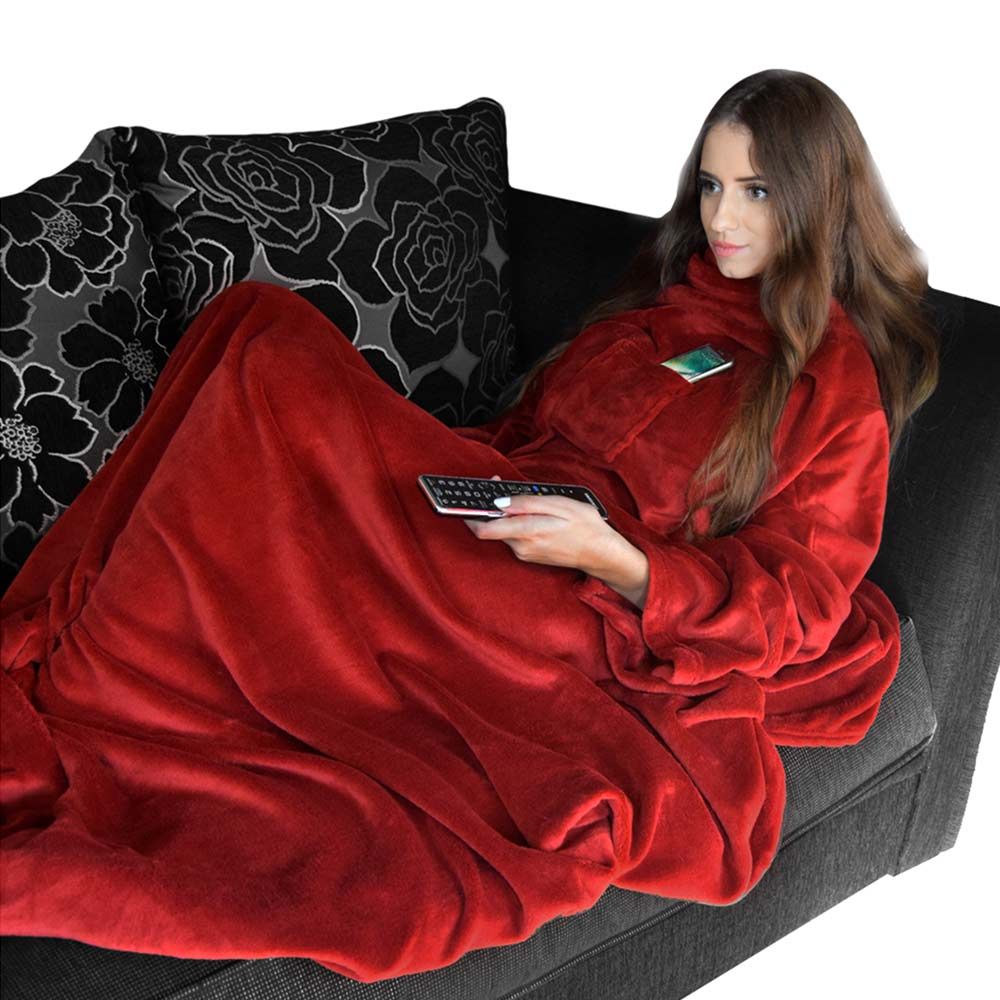 Blanket with sleeves - Snuggie TV fleece blanket with sleeve - XXL