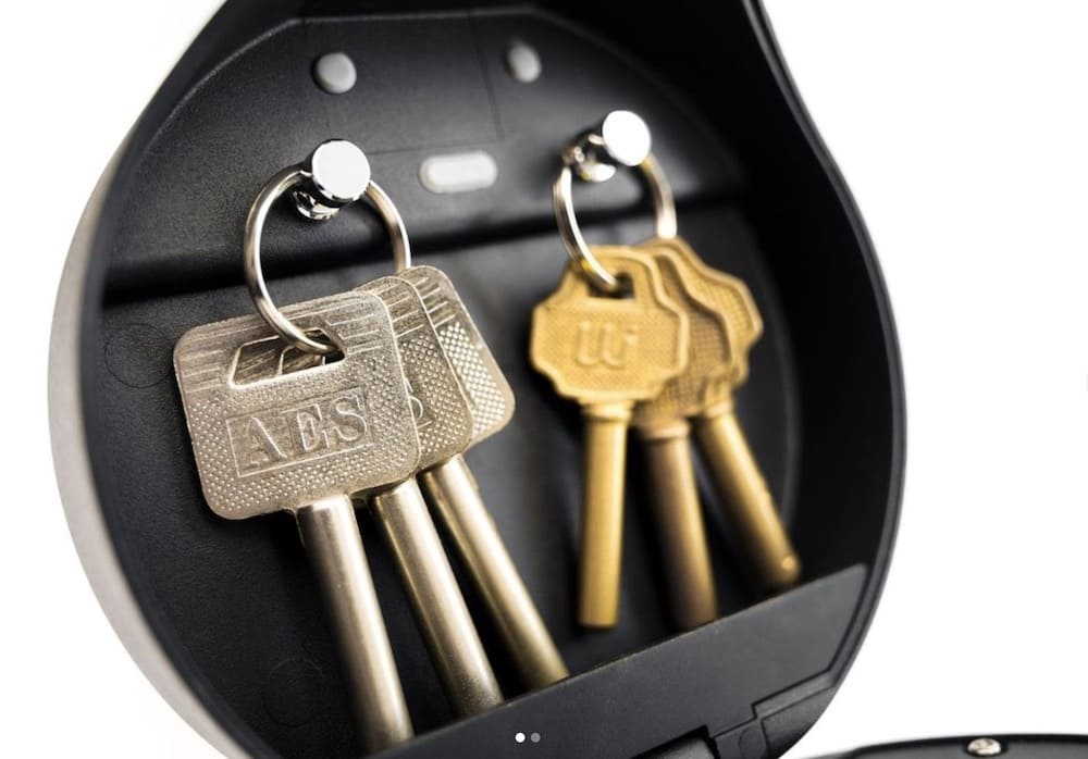Kluis, Sleutelkluis Outdoor, Exquisite Design Sleutelkast Slimme opslag van vingerafdrukken Geheime sleutel Veiligheidsbox TTlock-app naar Wi-Fi Ontgrendelen Hangslot Waterdicht,Maximale beveiliging