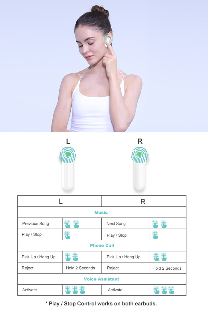 điều khiển cảm ứng của tai nghe dịch