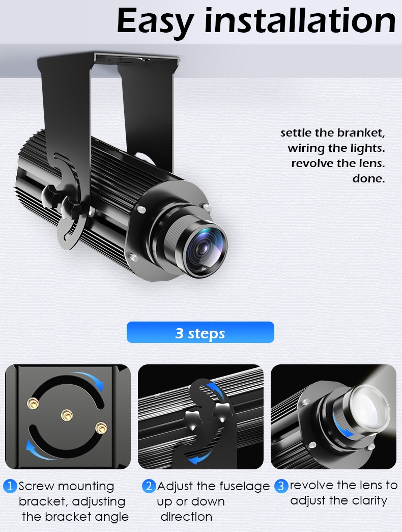 建物/壁へのカスタム ロゴ プロジェクション用ゴボ ライト