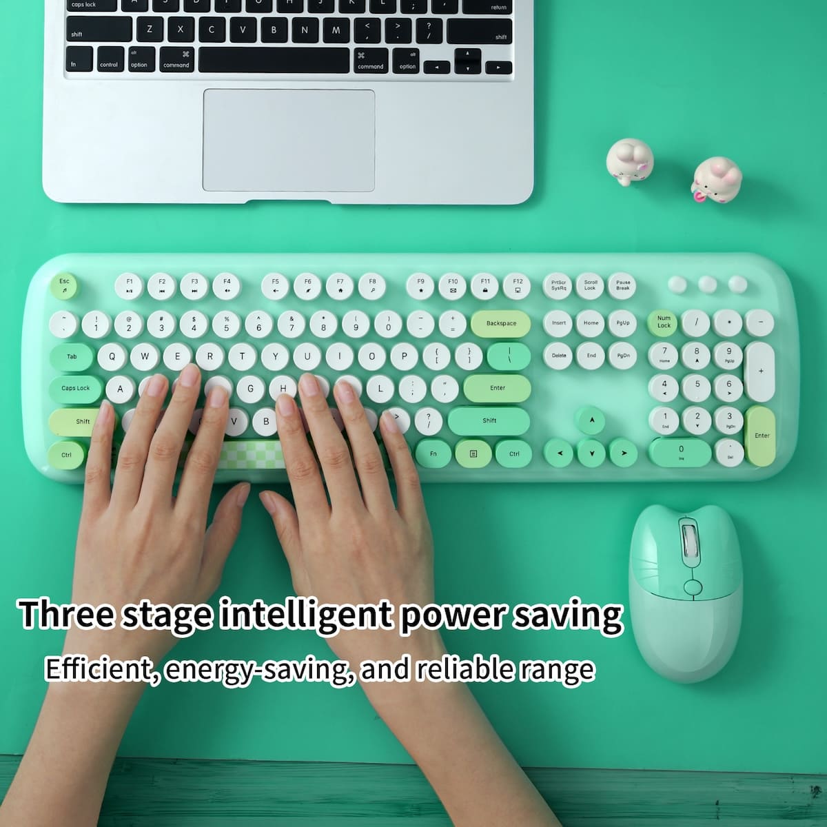 ワイヤレスマウスとキーボードセット Wifi - スタイリッシュなデザイン