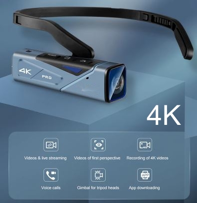 4K head camera POV with LIVE video viewing via the Internet (WiFi app ...
