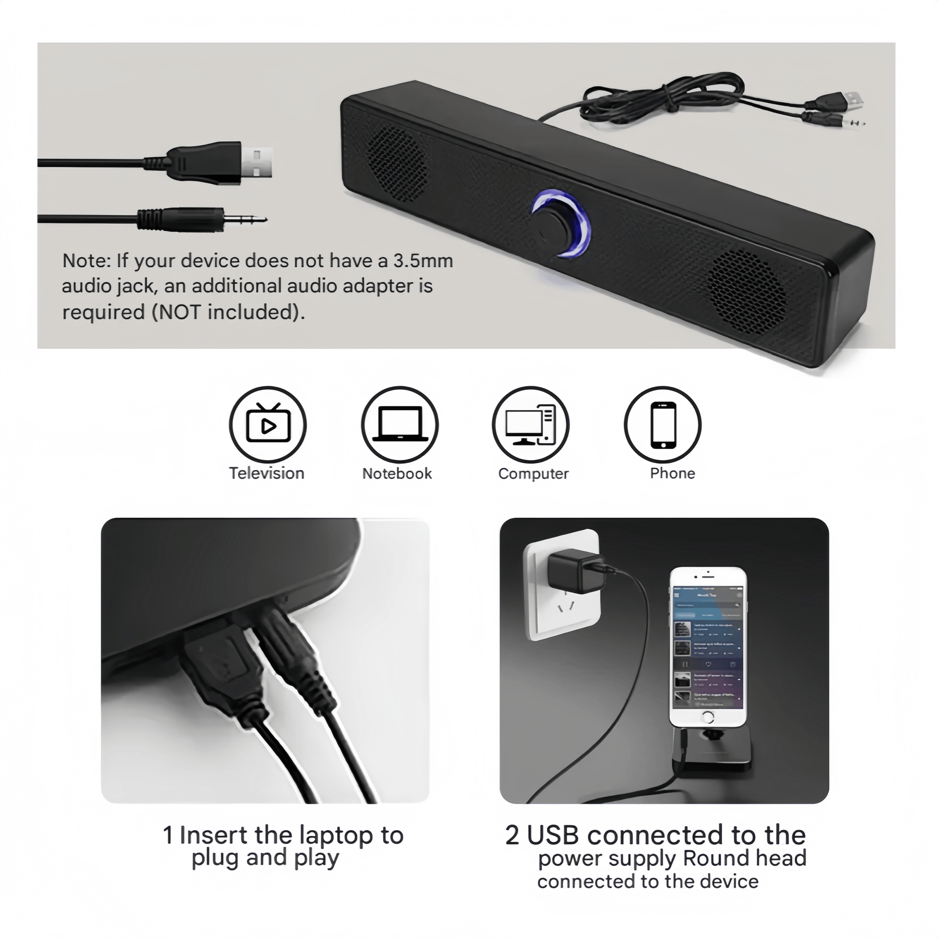 スピーカーカメラ - FULL HD + WiFi/P2P + モーション検出機能を備えた