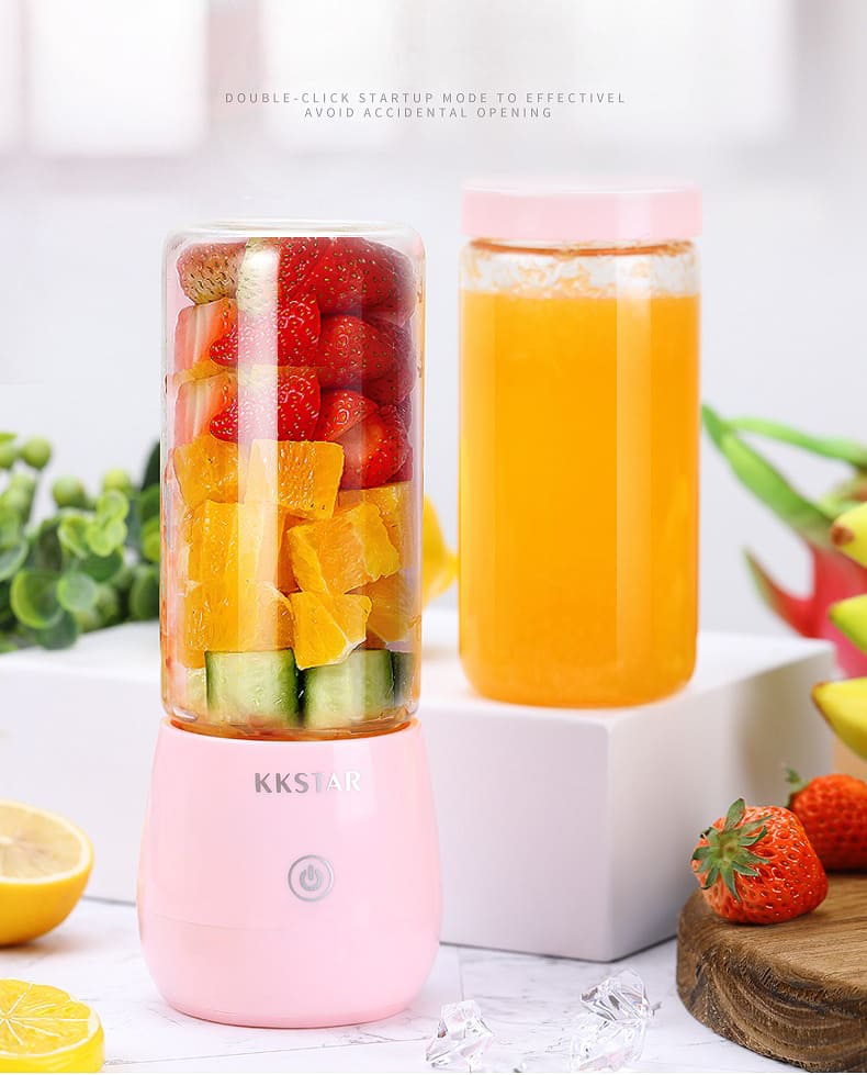 Portable Blender & Smoothie Maker Personal Mini Blender Electric Mixer with 2x600ml Mixing Bottles for Smoothie, Milkshake, Fruit and Vegetable Drinks, Ice Cream, 350W