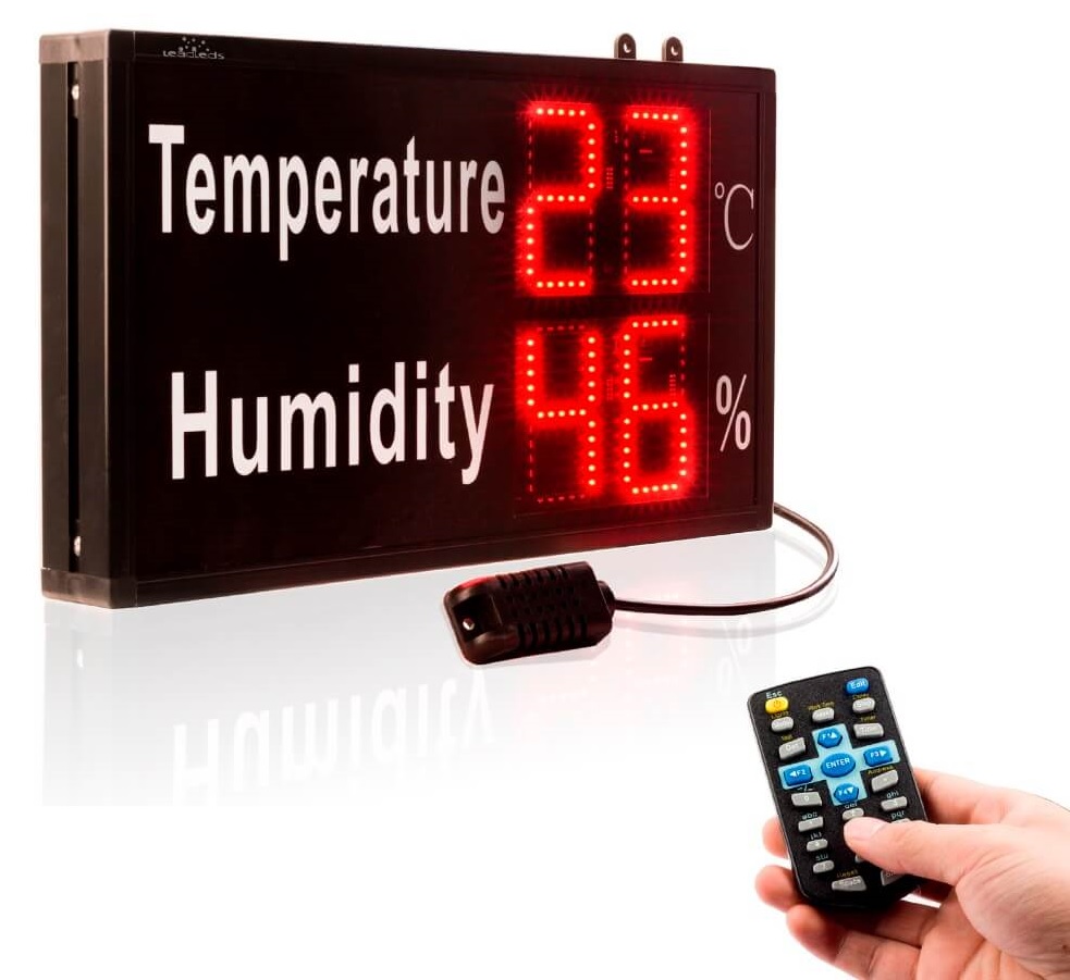 LED panel with temperature and humidity meter 47 cm x 37 cm | Cool Mania