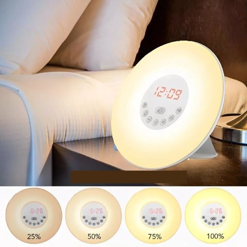 目覚まし時計日の出ランプ - 夜明けシミュレーター - 目覚ましライト