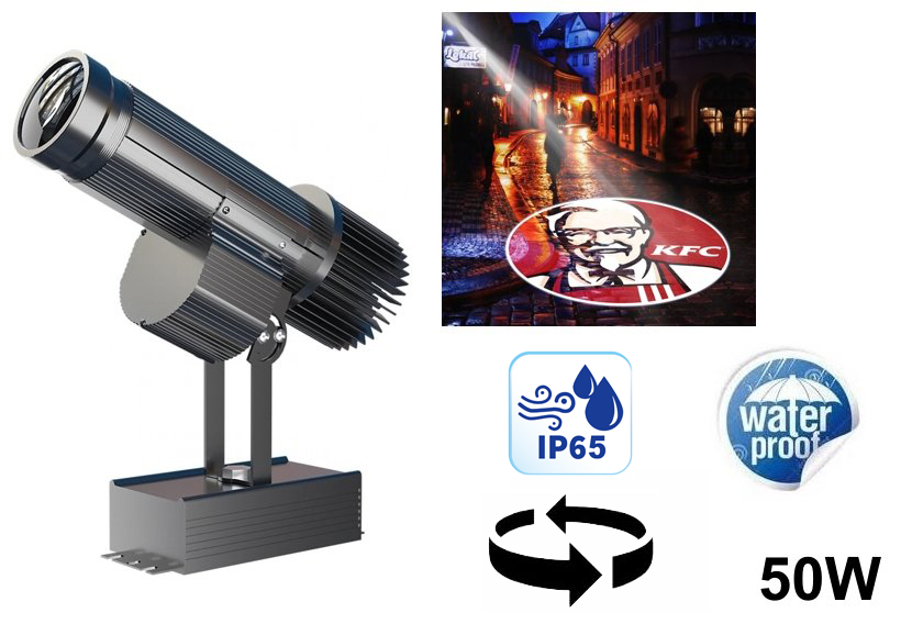 Logo Projector Infrared LED logo projector - Gobo lights 50W projection of your logo on wall ...