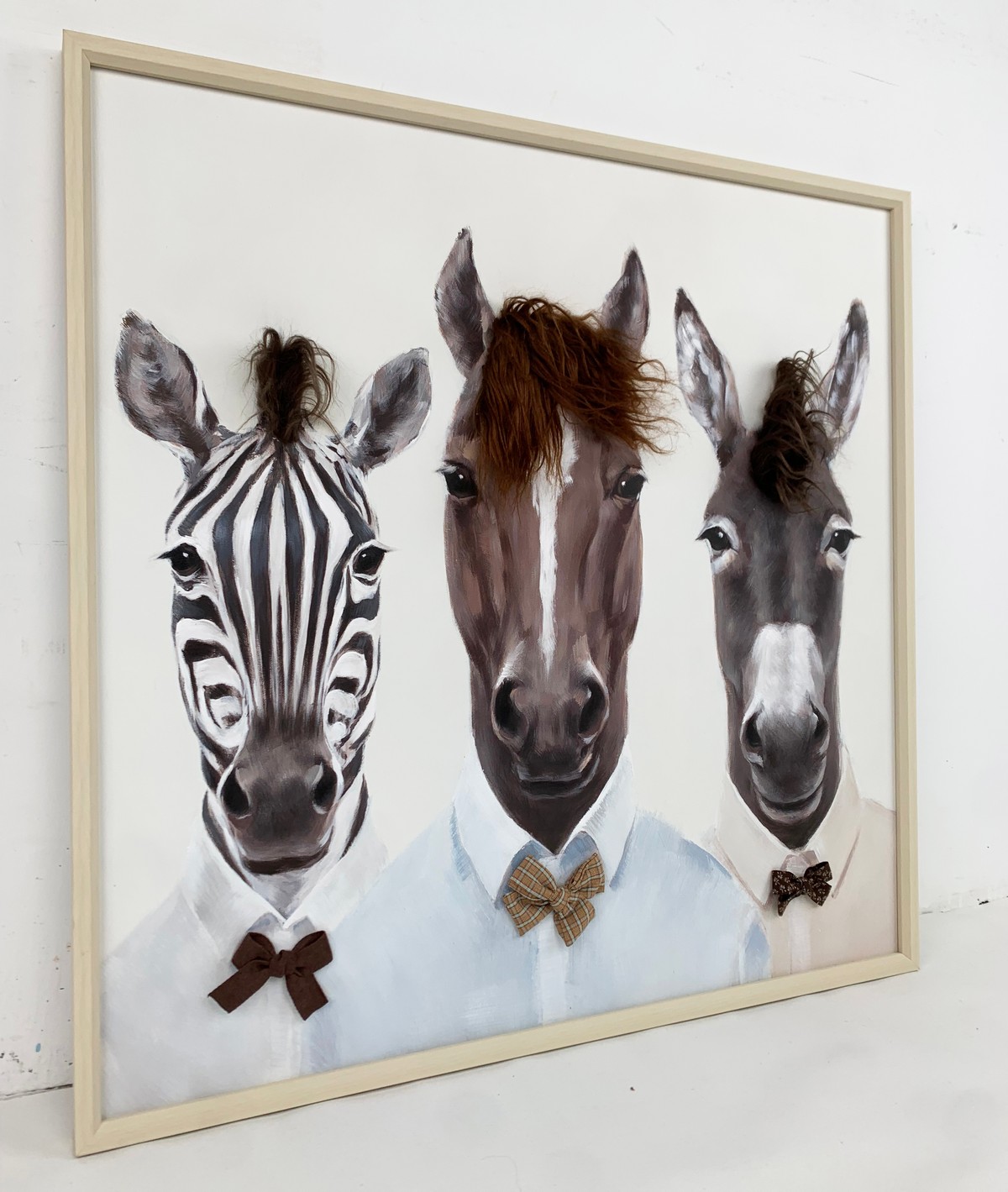 3Dアート Animals 額付 絵画 インテリア Zebra 3D Wall Art – Framed Animal Painting with Mane – ANIMALS 80