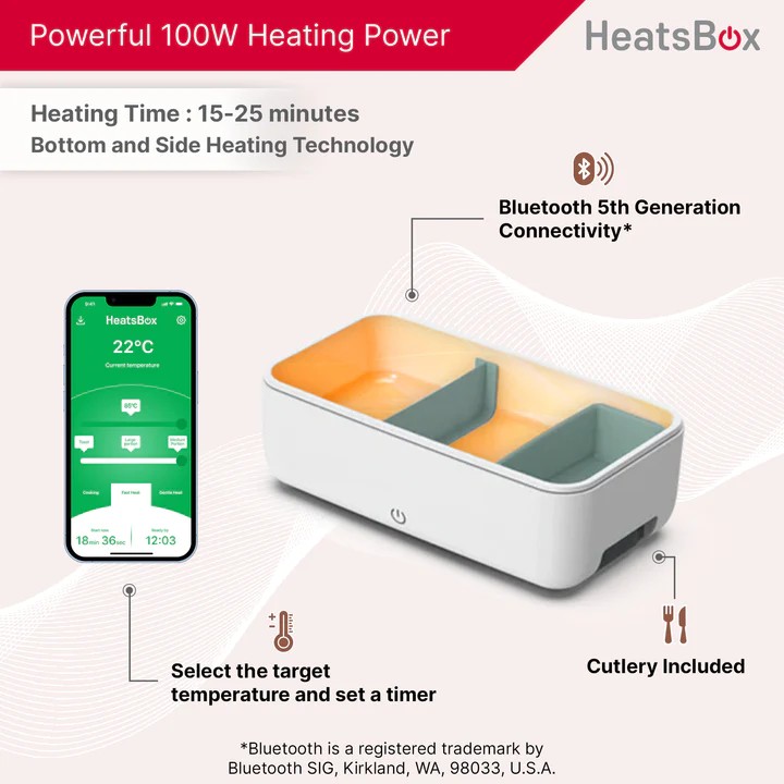 保温弁当箱 - ポータブル電気保温弁当箱（モバイルアプリ） - HeatsBox