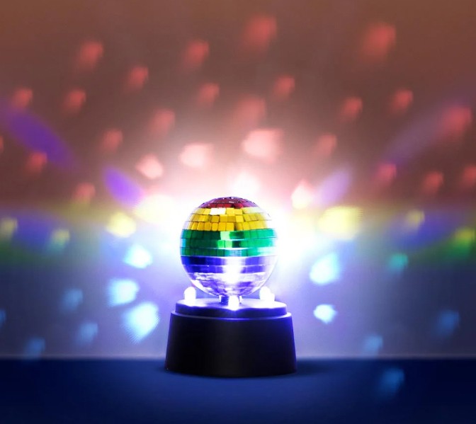 Jeu de lumière Sono DJ - Boule Tournante éclairage soirées - lampe et
