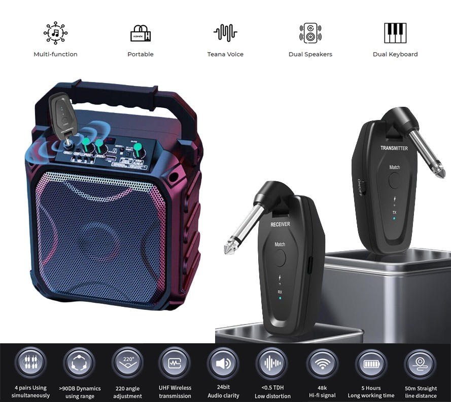Xool Instrument Wireless transmitter and receiver for electroacoustic musical ...