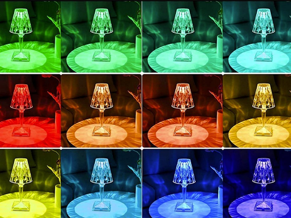 ♦︎超激レア♦︎エムアンドエムズ コレクターズアイテム テーブルランプ　ナイトランプ クリスタル テーブル ランプ LED アクリル タッチ ライト カラフル RGB