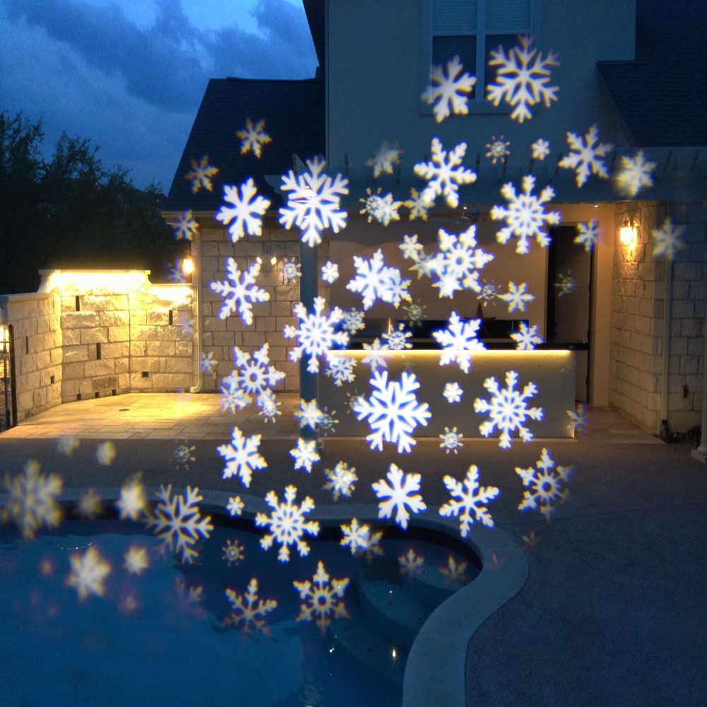 Outdoor + Indoor LED-Licht dekorativer Weihnachtsprojektor 12 in 1 Motive mit IP65