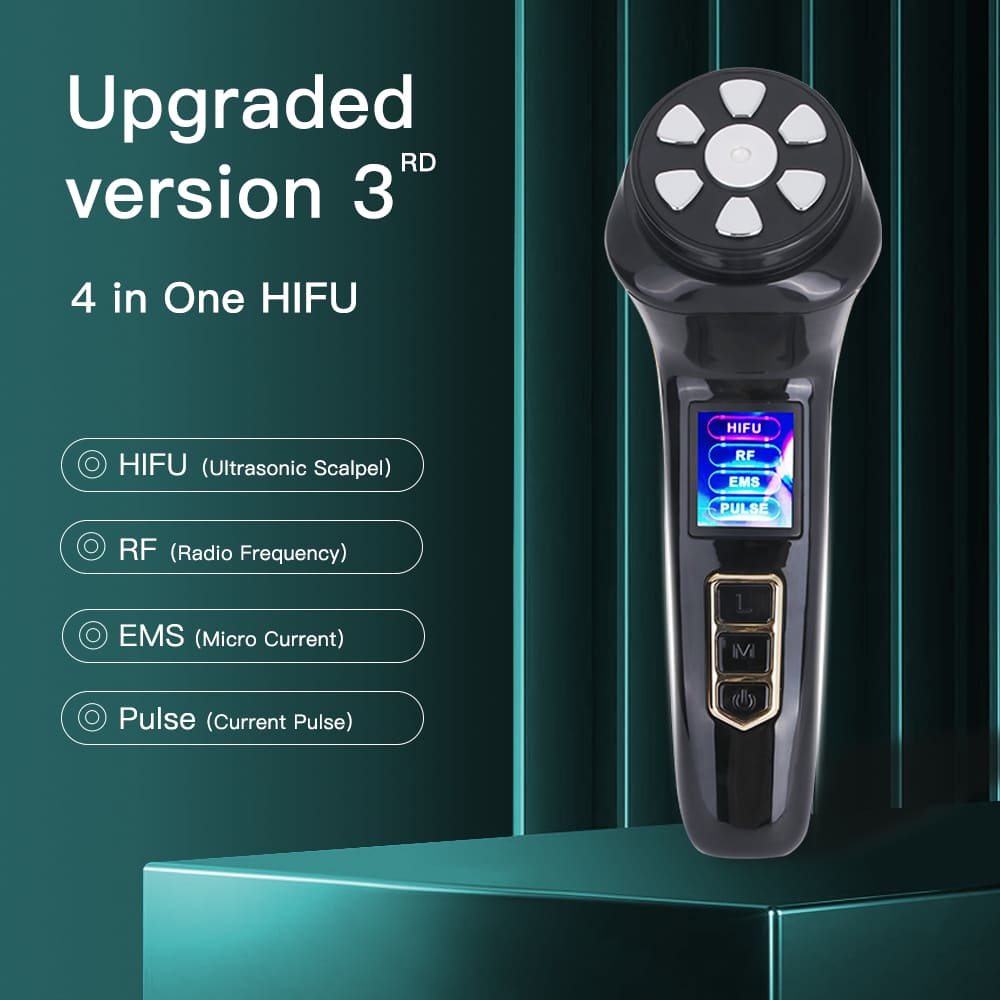 ミニ Hifu マシン デバイス 4 in 1 - 顔の皮膚に最適な若返り超音波