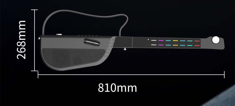 弦なし電子ギター - DSP + 15Wステレオスピーカー搭載折りたたみ式
