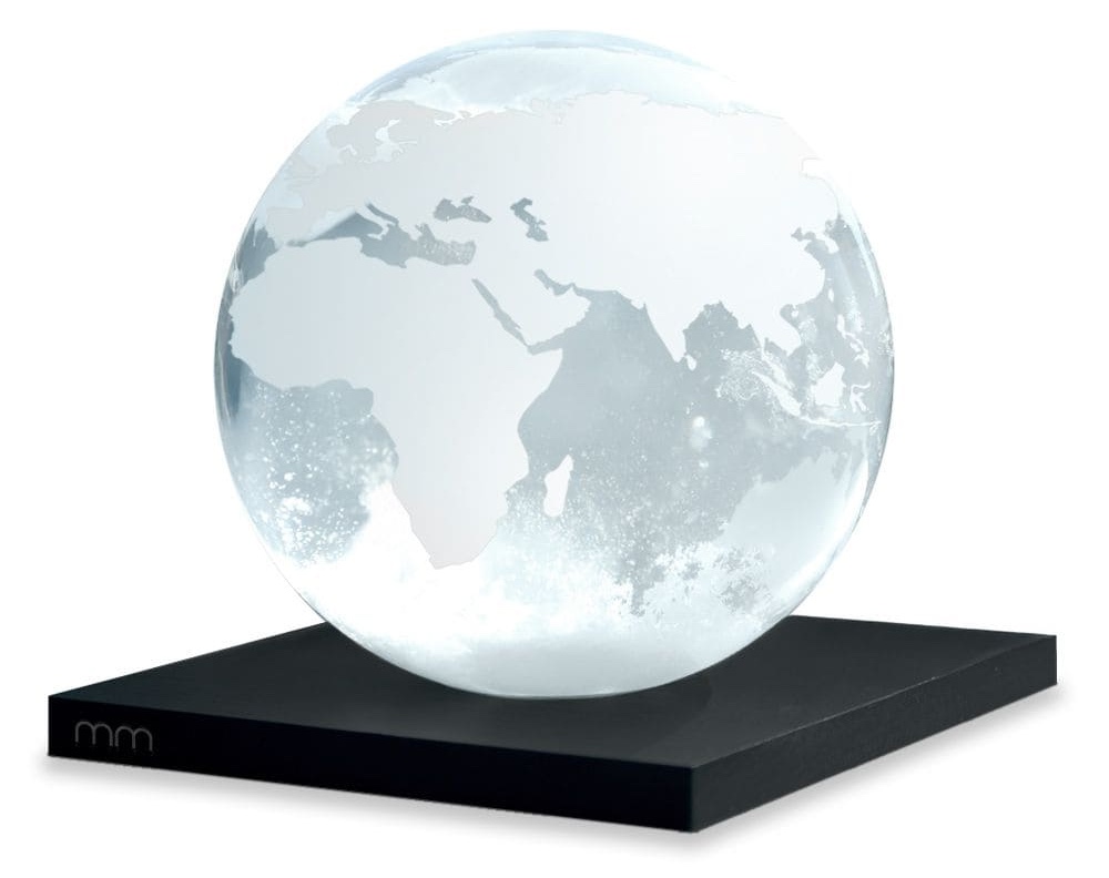 天気予報地球儀 - 気圧計ガラス（地球）地球儀嵐装飾ボール | Cool Mania