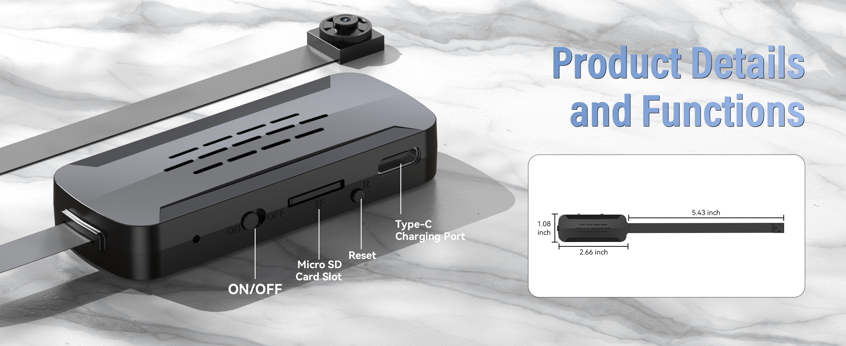 Button pinhole camera with remote control 4K + Motion Detection + Built ...