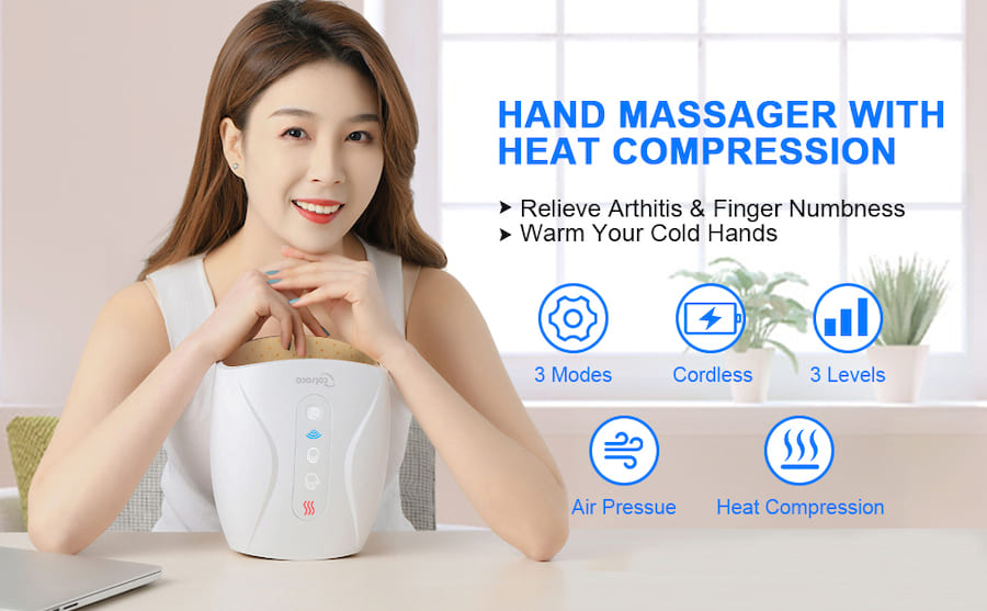 Hand massager - Electric hand held massage machine (air compression technology) | Cool Mania Hand massager - Electric hand held massage machine (air compression technology) | Cool Mania
