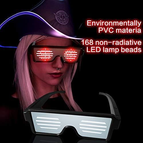 Occhiali Rave Con LED 7 Colori E Visiera Trasparente - Perfetti Per Festa E Party