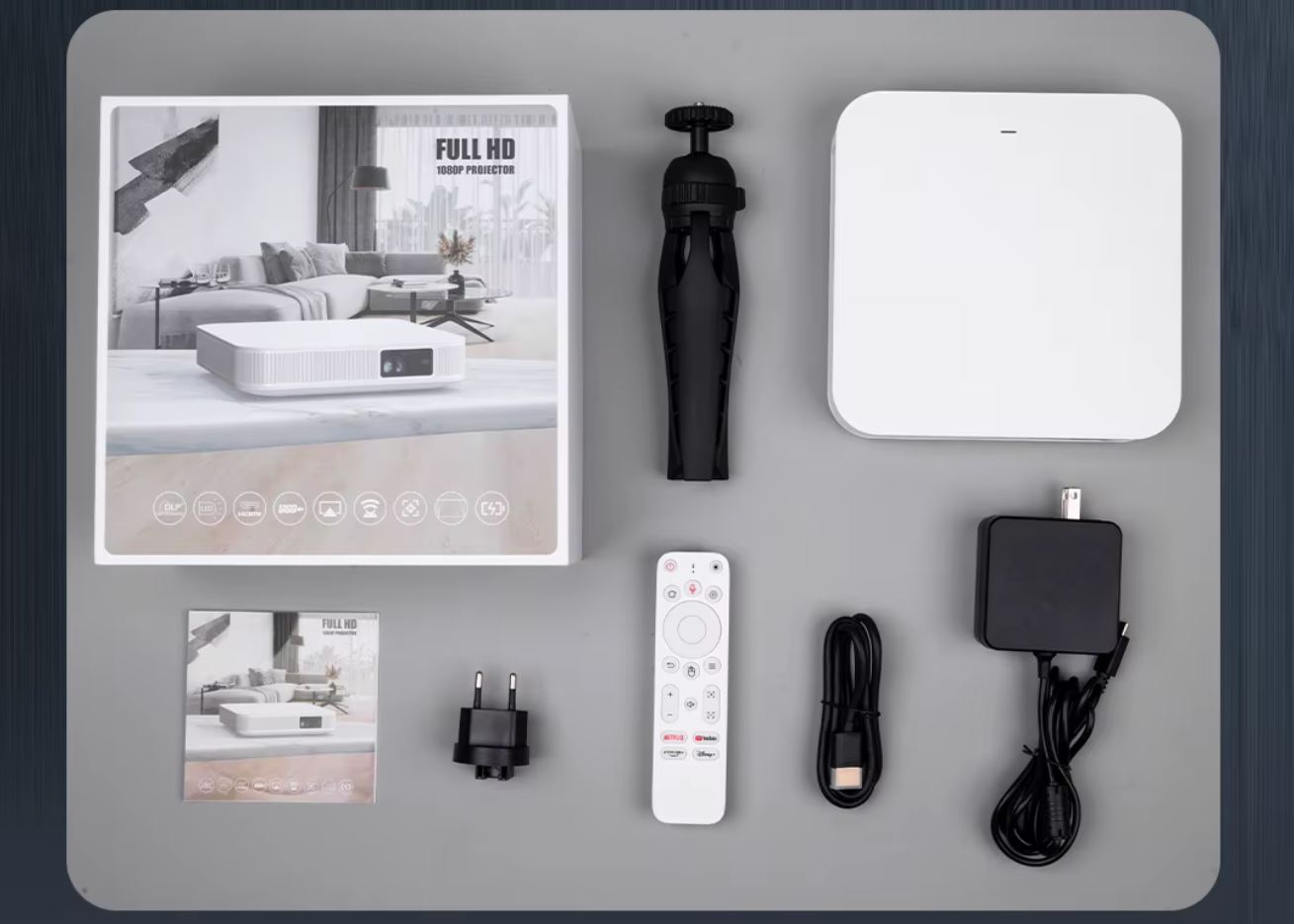 ミニプロジェクター ポータブル 屋外用 SMART Wi-Fi 4K LED + Android