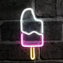 Neoniniai šviesos ženklai ICE CREAM reklamai