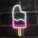 Neon light sign ang ICE CREAM para sa ad