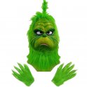 Grinch mask and gloves - the grinch realistic face mask (latex / silicone) for christmas