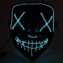 Purge halloweeni mask - LED helesinine
