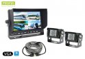 Set de parcare VGA Set LCD de 7 "+ 2x cameră foto rezistentă la apă 150 °