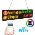 Panneau LED RVB couleur publicitaire avec WiFi - tableau 52 cm x 12,8 cm