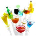 Kokteilisegajad jookide jaoks - Värvilised akrüülsegajad joogikaunistustega - Komplektis 10 tk
