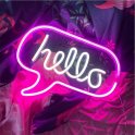 Semnal cu lumini neon - sigla HELLO Led