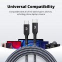 Кабель USB-C на USBC SuperCord со скоростью зарядки до 100 Вт - черный