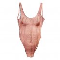 Seksualus moteriškas maudymosi kostiumėlis su vyrų kūno piešiniu - ryškus