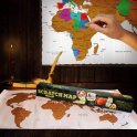 Видряпана карта світу - розмір 88х55 см