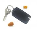 マイクロ スパイ イヤピース キット - 隠れた小型の目に見えないイヤフォン + SIM サポート付き GSM キーリング