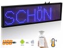 Led Message Board mit WiFi - blau 34cm x 9,6 cm