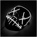 Halloween LED-maske blinker - Purge (hvit)