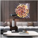 Metal pictures on the wall - (aluminum) - LED backlit RGB 20 colors - Magic cube 50x50cm