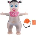 Nafukovací kostým - Dievča (Novorodenec) maskot s ventilátorom