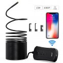 Avløpskamera Wi-Fi FULL HD med 6x LED-lys for iOS og Android med 15m kabel + ZOOM + IP67