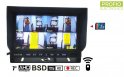 Monitor LCD de 7" pentru 4 camere de marșarier cu sistem de detectare a oamenilor și a vehiculelor (BSD) cu înregistrare