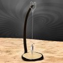 Péndulo con arena - péndulo de arena decorativo cromado