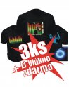 Led trička Akce - 3ks Tričko + 1ks el vlákno zdarma