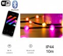 Разумная святлодыёдная стужка Праграмуемая RGB 10 м - Мігаючыя кропкі - 60 шт + BT + WiFi