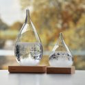 Storm glass weather predictor and barometer in the shape of a drop