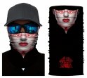 ​Stylish black scarf with 3D printing - FANTOM WOMAN