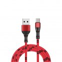 USB Loại C - Cáp USB cho điện thoại di động có thiết kế bằng tre và chiều dài 1 m