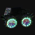 Kaleidoskopske LED svijetleće Steampunk naočale RGB boja + daljinski upravljač